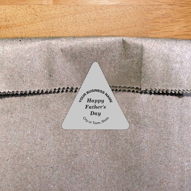 Grey Father’s Day Business Triangle Shape Sticker (Creator Uploaded)