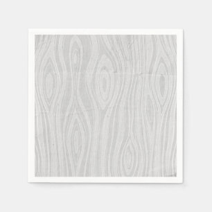 Grey Faux Bois Rustic Hand Drawn Wood Woodgrain Napkin