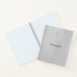 Grey faux leather texture notebook