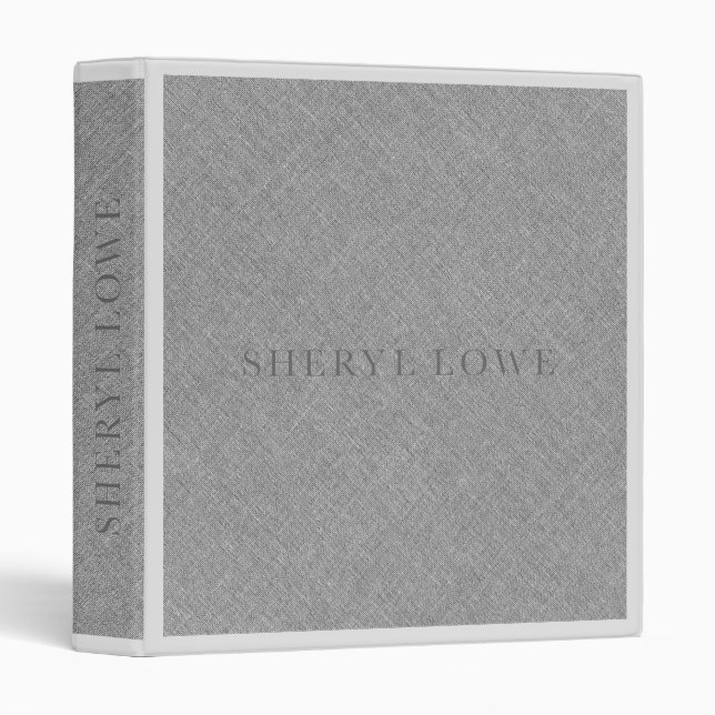 Grey faux line texture look binder (Front/Spine)