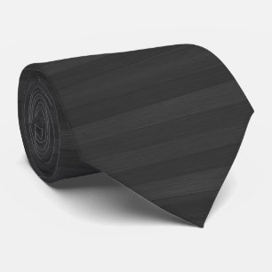 Grey Faux Wood Planks Pattern Gold Accents Tie