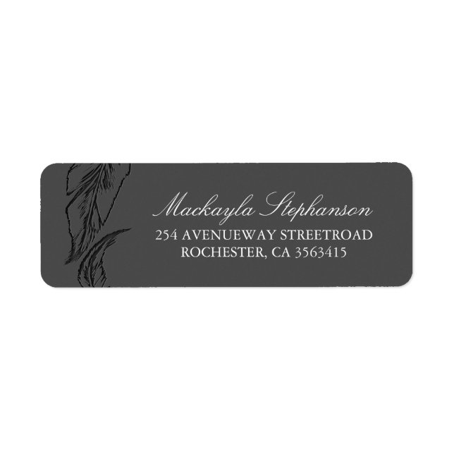 Grey Feathers Elegant Wedding (Front)