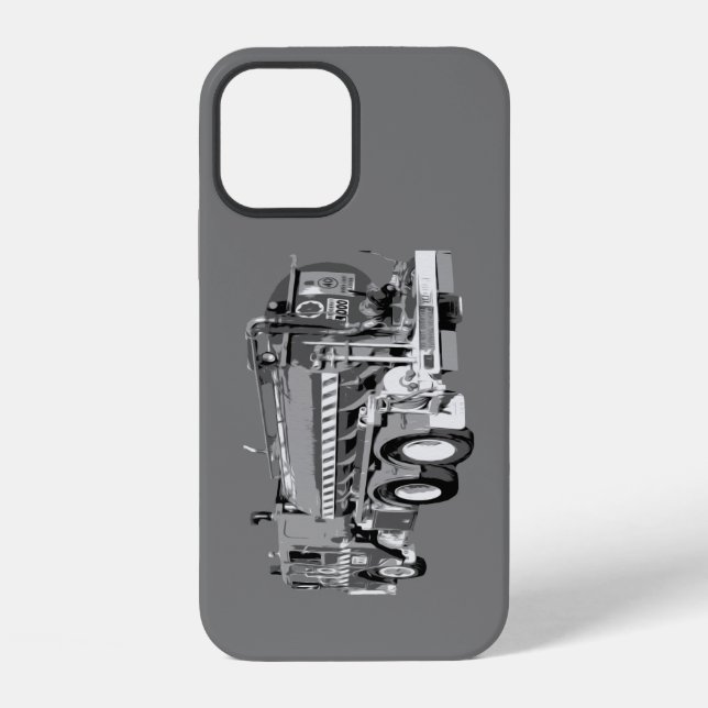 Grey Fire Engine Oil Paint, iPhone Case (Back)
