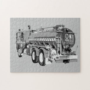 Grey Fire Truck Oil Paint, Jigsaw Puzzle