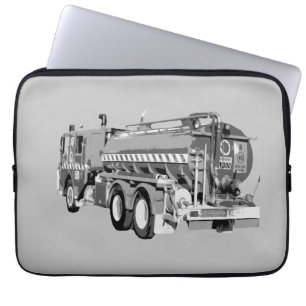 Grey Fire Truck Oil Paint, Laptop Sleeve