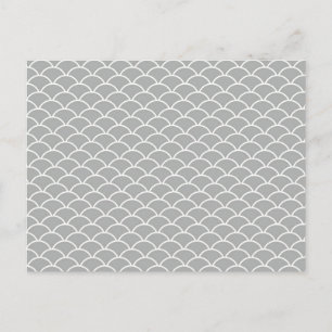 Grey Fish Scales Postcard
