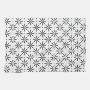 Grey floral pattern Towel