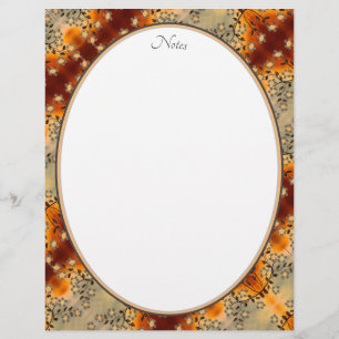 Grey Floral Patterned Letterhead