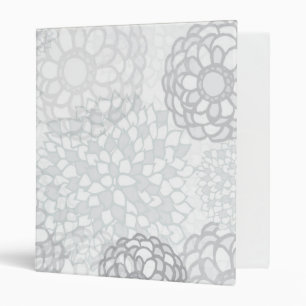 Grey Flower Burst Design Binder