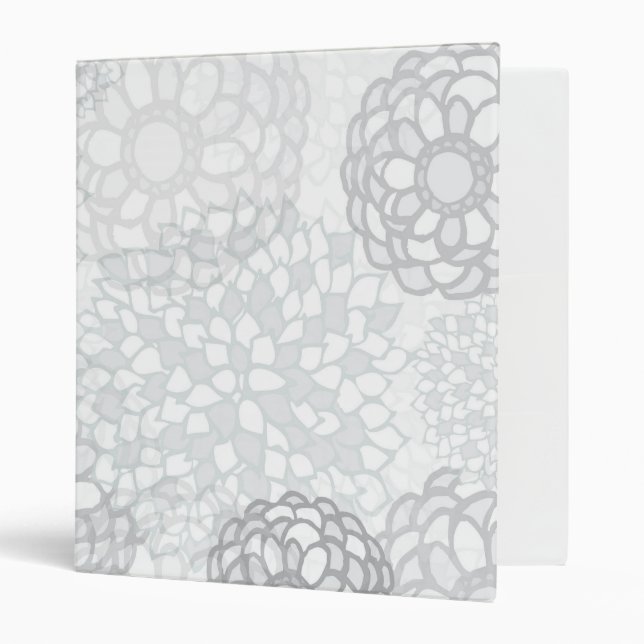 Grey Flower Burst Design Binder (Front/Inside)
