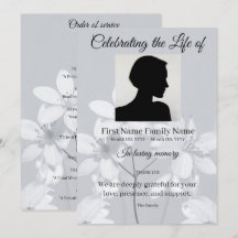 Grey flower order of service