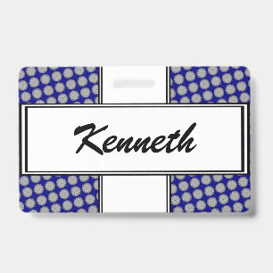 Grey Flower Ribbon by Kenneth Yoncich Badge