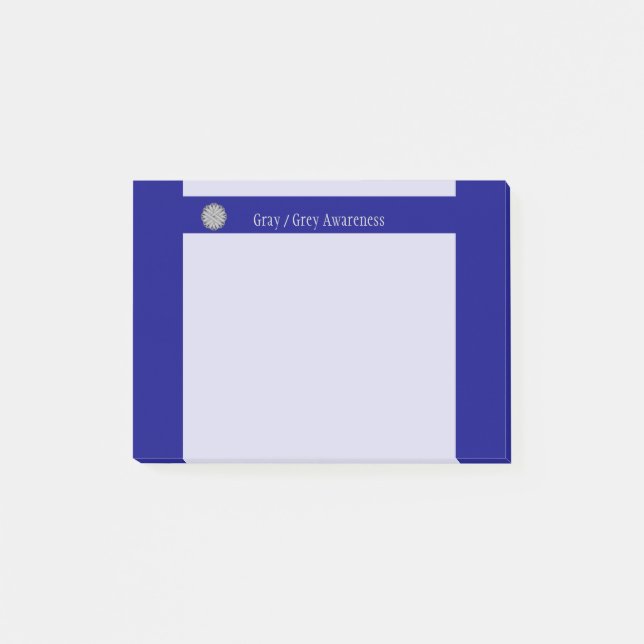 Grey Flower Ribbon by Kenneth Yoncich Post-it Notes (Front)