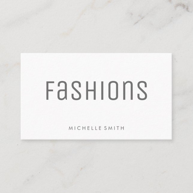 Grey Font Minimalist | Professional Business Card (Front)