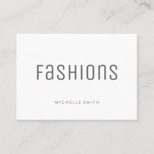 Grey Font Minimalist Professional Business Card