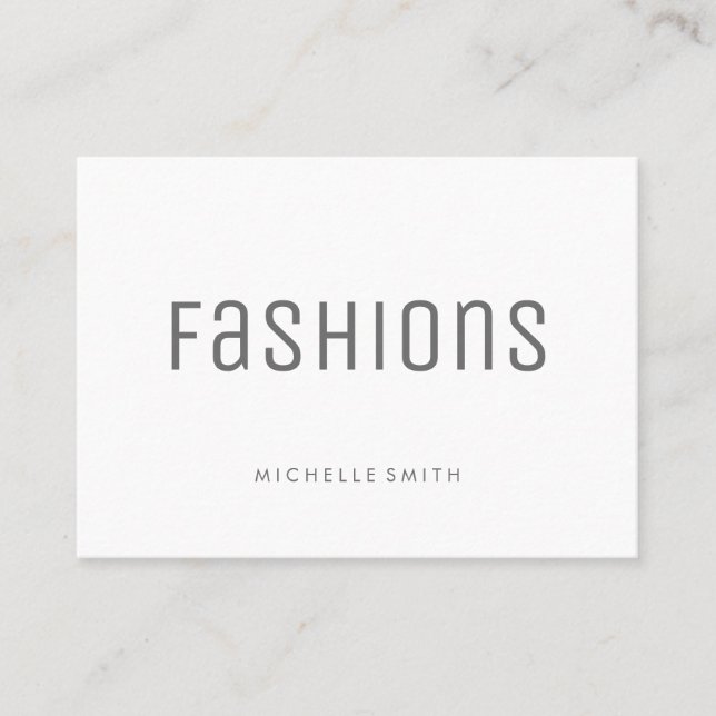 Grey Font Minimalist | Professional Business Card (Front)