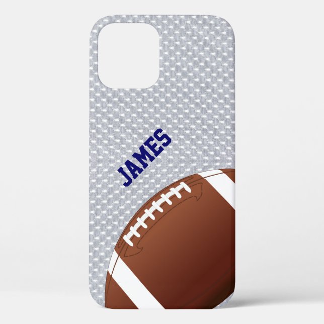 Grey Football Custom Case-Mate iPhone Case (Back)