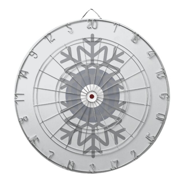 Grey Forest Scandinavian Patterns   Dartboard (Front)