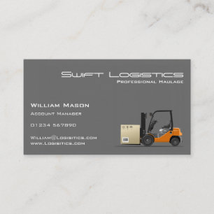 Grey Forklifts Logisitititc Carte de visite profes