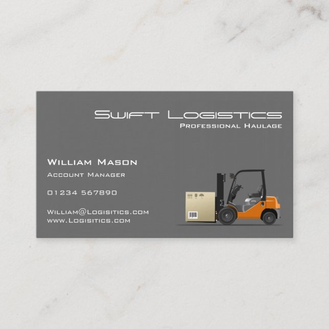 Grey Forklifts Logisitititc Carte de visite profes (Devant)