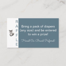 Grey Fox - Baby Shower Diaper Raffle Tickets Enclo