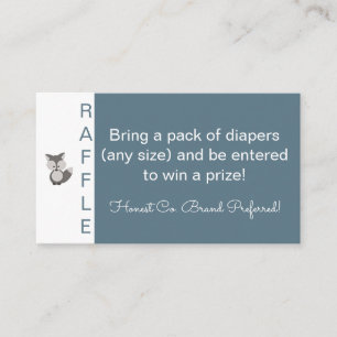 Grey Fox - Baby Shower Diaper Raffle Tickets Enclo Enclosure Card