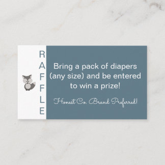 Grey Fox - Baby Shower Diaper Raffle Tickets Enclo Enclosure Card