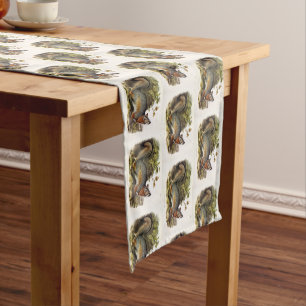 Grey Fox / Grey Fox Audubon's American Quadrupeds Medium Table Runner