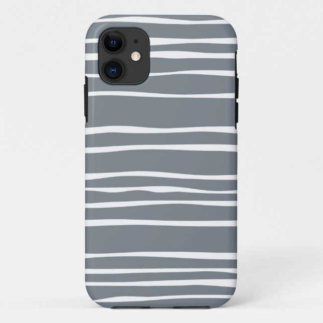 Grey Funky Striped iPhone 5/5S Case (Back)