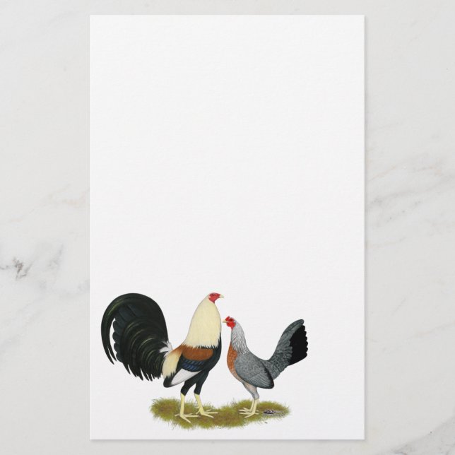 Grey Game Fowl Pair (Front)
