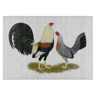 Grey Game Fowl Pair Cutting Board