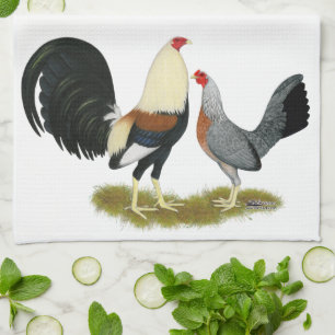 Grey Game Fowl Pair Kitchen Towel