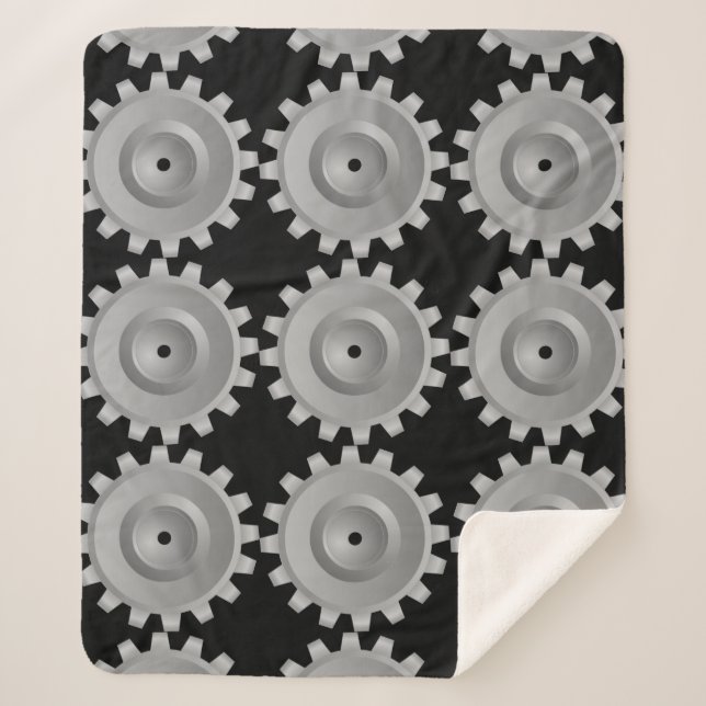 Grey Gear Sherpa Blanket (Front)