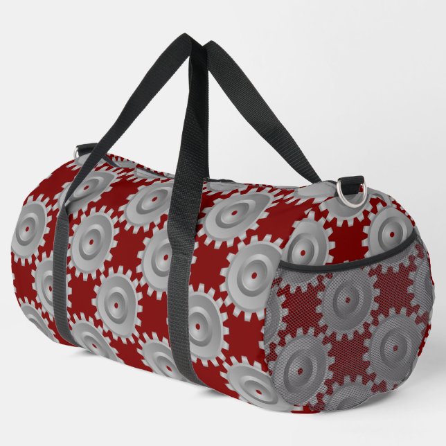 Grey Gears Duffle Bag (Right Corner)