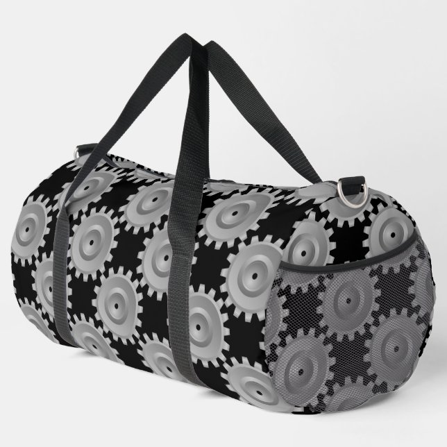 Grey Gears Duffle Bag (Right Corner)