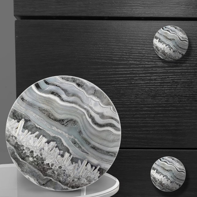 Grey Geode Crystal Ceramic Knob (Creator Uploaded)