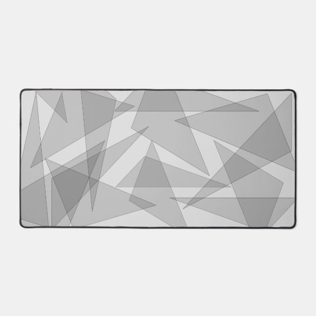 Grey Geometric  Desk Mat (Front)