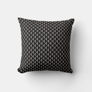 Grey Geometric Diamond Shapes Pillow