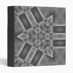 Grey Geometric Pattern Binder