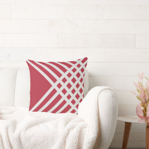 Grey Geometric Pattern Throw Pillow