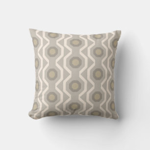 Grey geometric pattern throw pillow