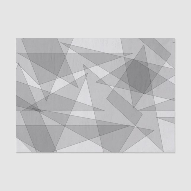 Grey Geometric  Tissue Paper (Front)