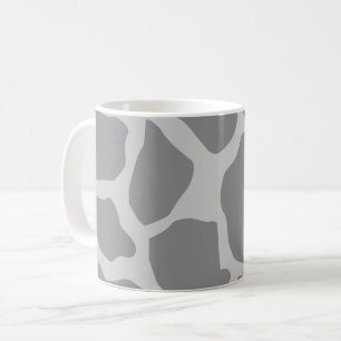 Grey Giraffe Pattern Throw Pillow Coffee Mug