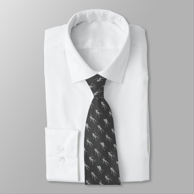 Grey Girls Pattern Tie (Tied)
