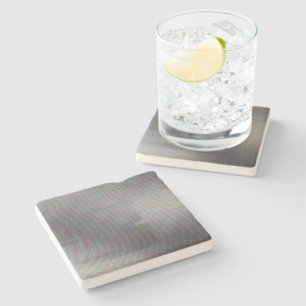 Grey Glitch Art Micro Points Vaporwave Aesthetic Stone Coaster