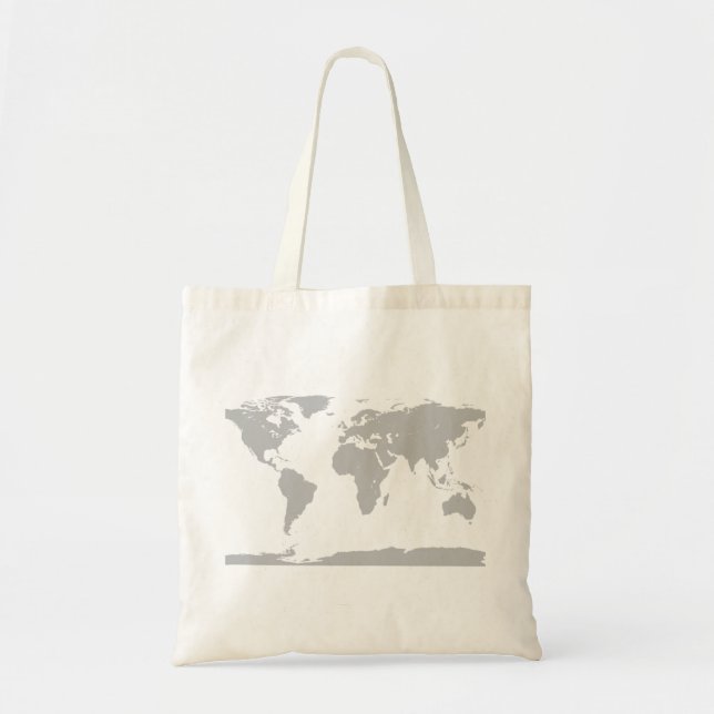 grey globe tote bag (Front)
