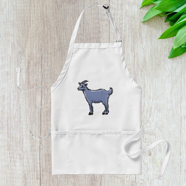 Grey Goat Sketch Standard Apron (Creator Uploaded)