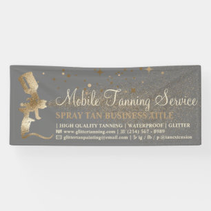 Grey Gold Bronze Spray Tanning Banner