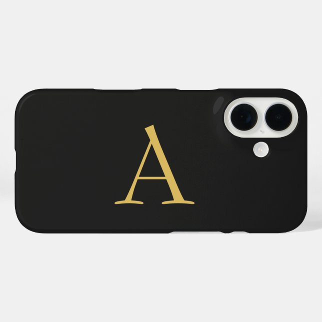 Grey Gold Colour Monogram Professional Case-Mate iPhone Case (Back (Horizontal))