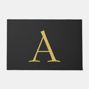 Grey Gold Colour Monogram Professional Doormat